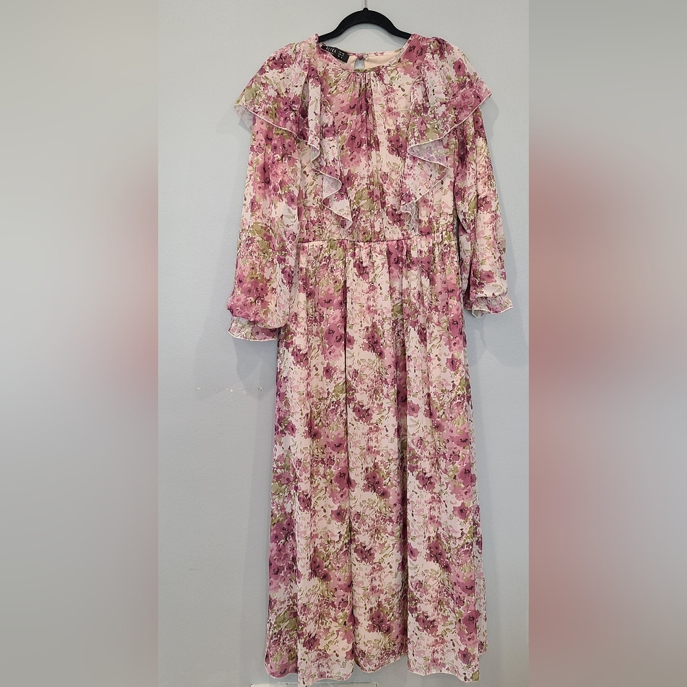 Floral Chiffon Maxi Dress